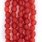 The Bead Chest Bright Red Recycled Glass Beads 7mm Ghana African Sea Glass Round Large Hole 24 Inch Strand Handmade Fair Trade